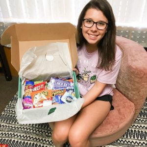 Girl with My College Crate Subscription Box