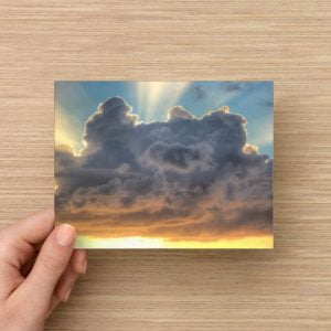 Sunlight through clouds card